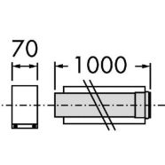 Vaillant Удлинительная труба 80/125 мм, 1 м РР (303203)